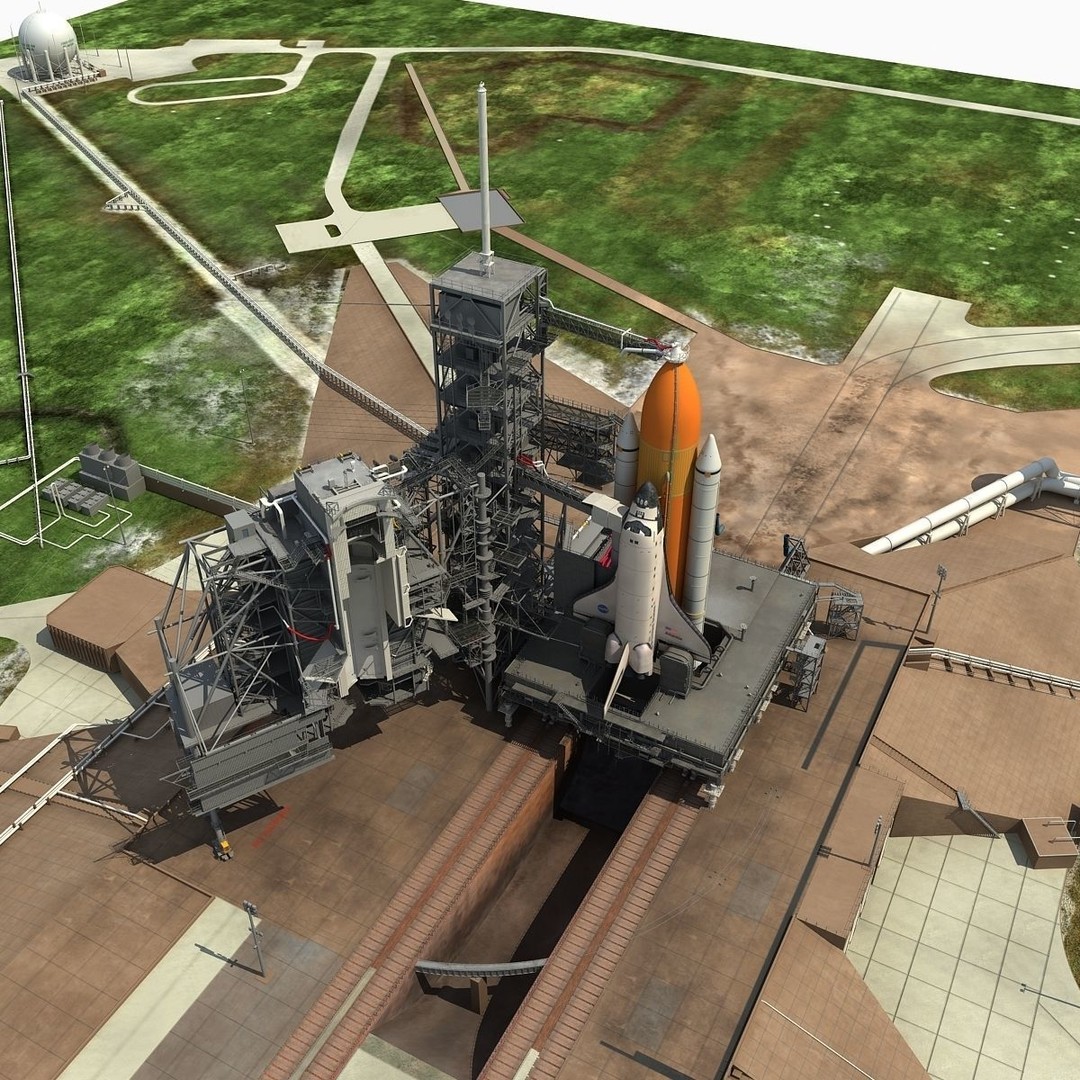 Kennedy Space Center Launch Complex 39-A 3D Model – High-Detail Game Asset, FBX, OBJ - View 19