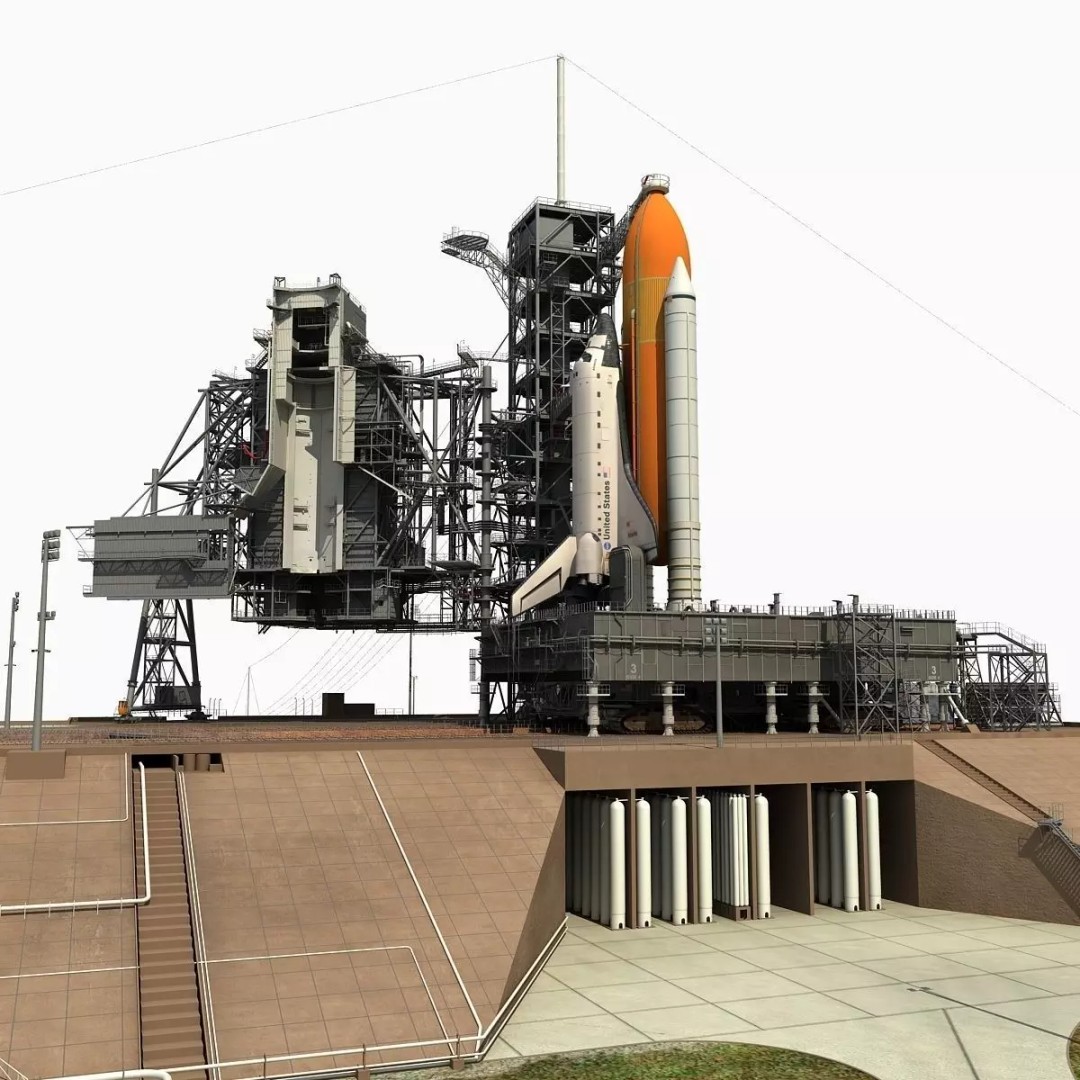 Kennedy Space Center Launch Complex 39-A 3D Model – High-Detail Game Asset, FBX, OBJ - View 2