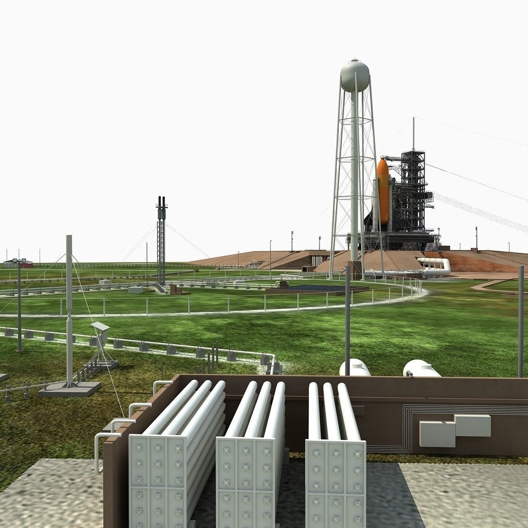 Kennedy Space Center Launch Complex 39-A 3D Model – High-Detail Game Asset, FBX, OBJ - View 28