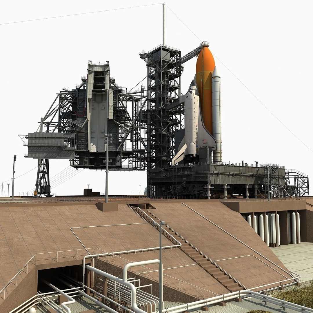 Kennedy Space Center Launch Complex 39-A 3D Model – High-Detail Game Asset, FBX, OBJ - View 3