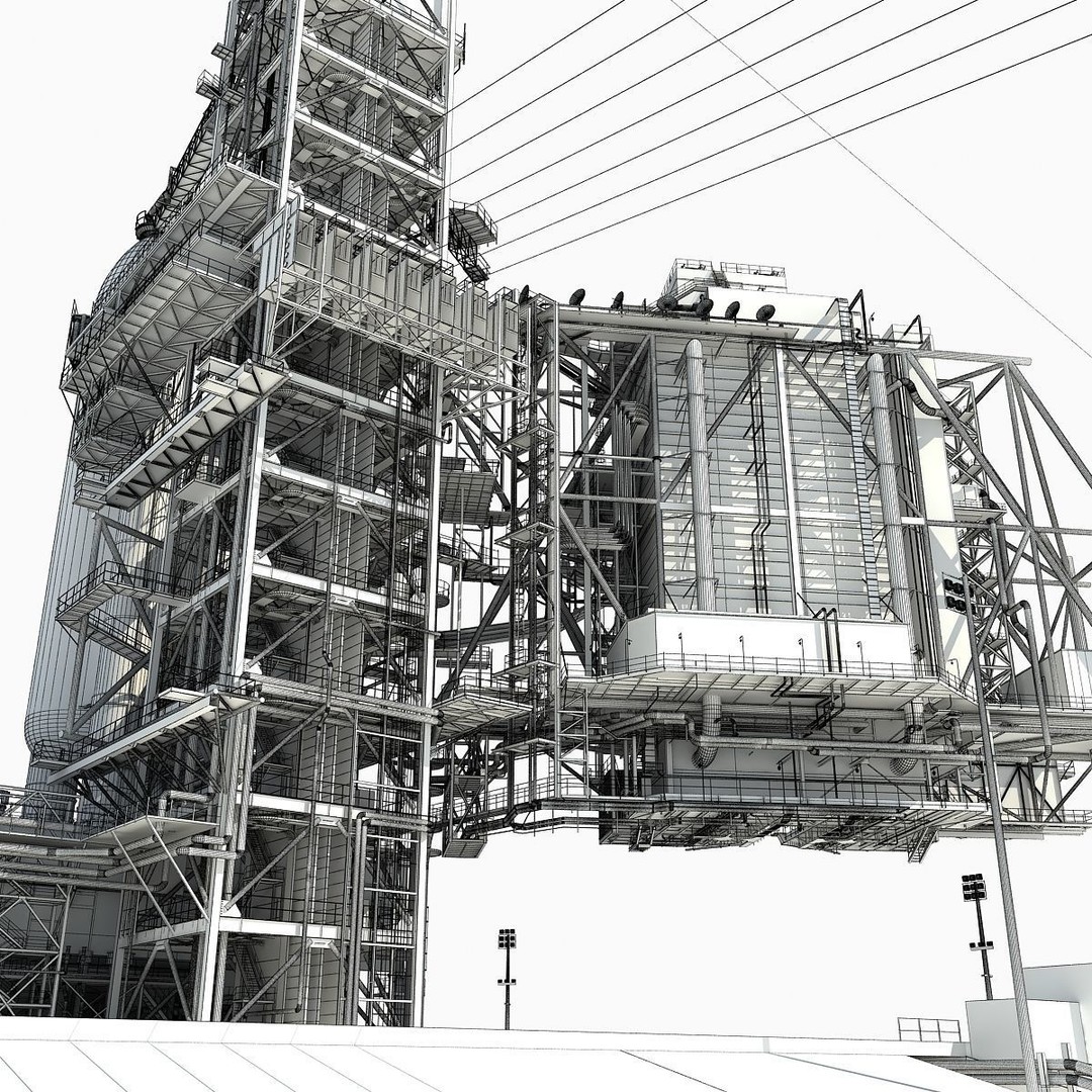 Kennedy Space Center Launch Complex 39-A 3D Model – High-Detail Game Asset, FBX, OBJ - View 31