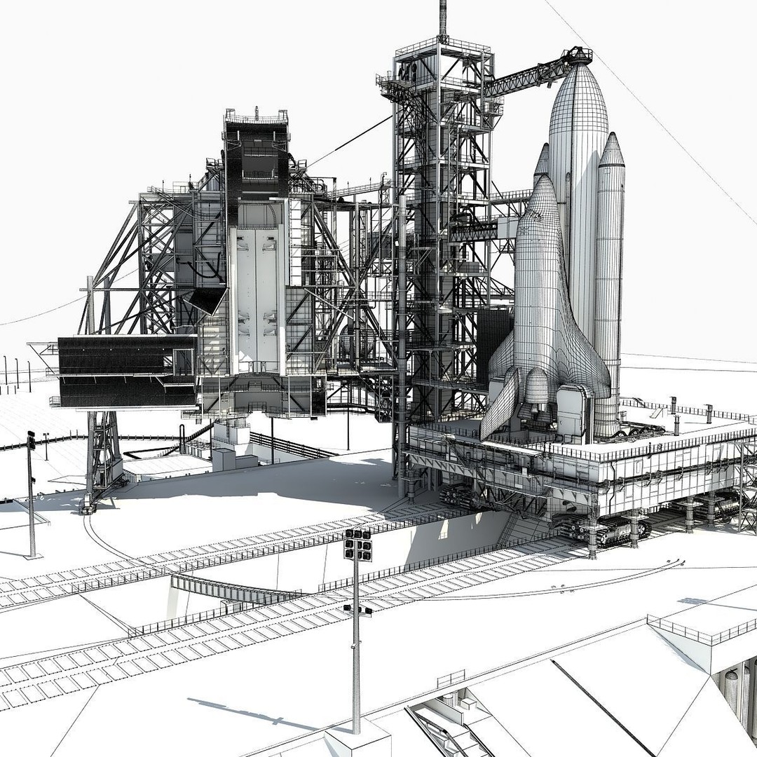 Kennedy Space Center Launch Complex 39-A 3D Model – High-Detail Game Asset, FBX, OBJ - View 32