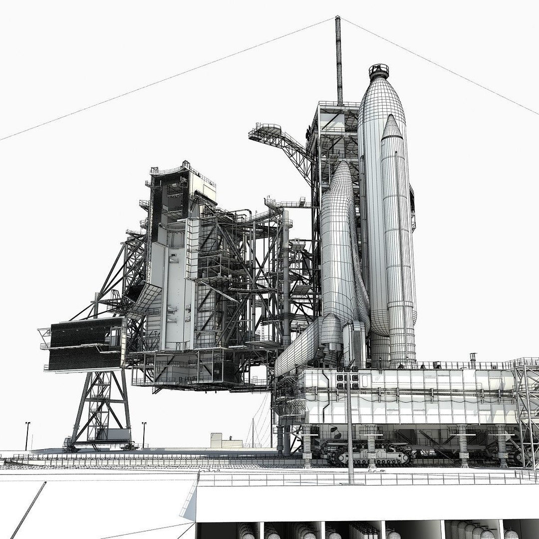 Kennedy Space Center Launch Complex 39-A 3D Model – High-Detail Game Asset, FBX, OBJ - View 33