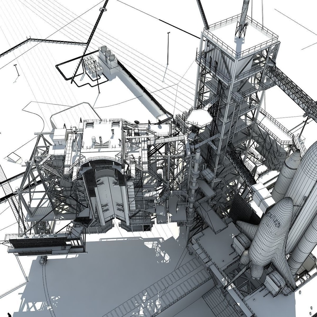 Kennedy Space Center Launch Complex 39-A 3D Model – High-Detail Game Asset, FBX, OBJ - View 34