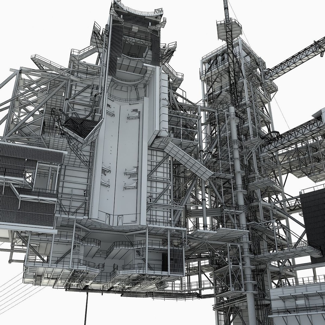 Kennedy Space Center Launch Complex 39-A 3D Model – High-Detail Game Asset, FBX, OBJ - View 35