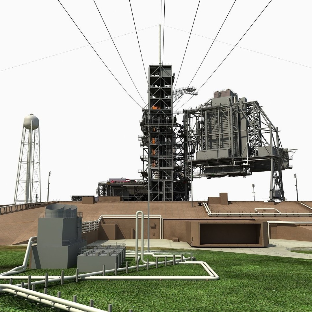 Kennedy Space Center Launch Complex 39-A 3D Model – High-Detail Game Asset, FBX, OBJ - View 4
