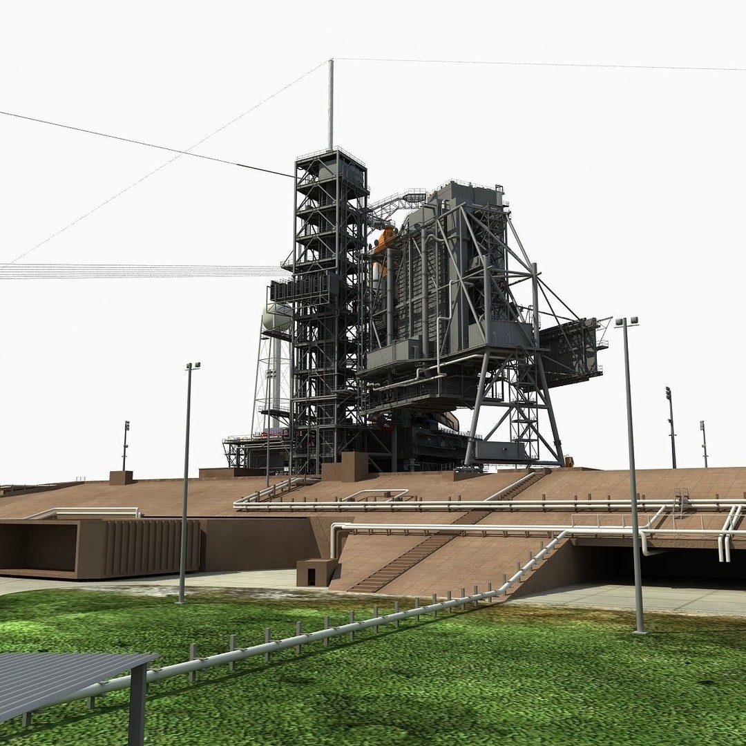 Kennedy Space Center Launch Complex 39-A 3D Model – High-Detail Game Asset, FBX, OBJ - View 5