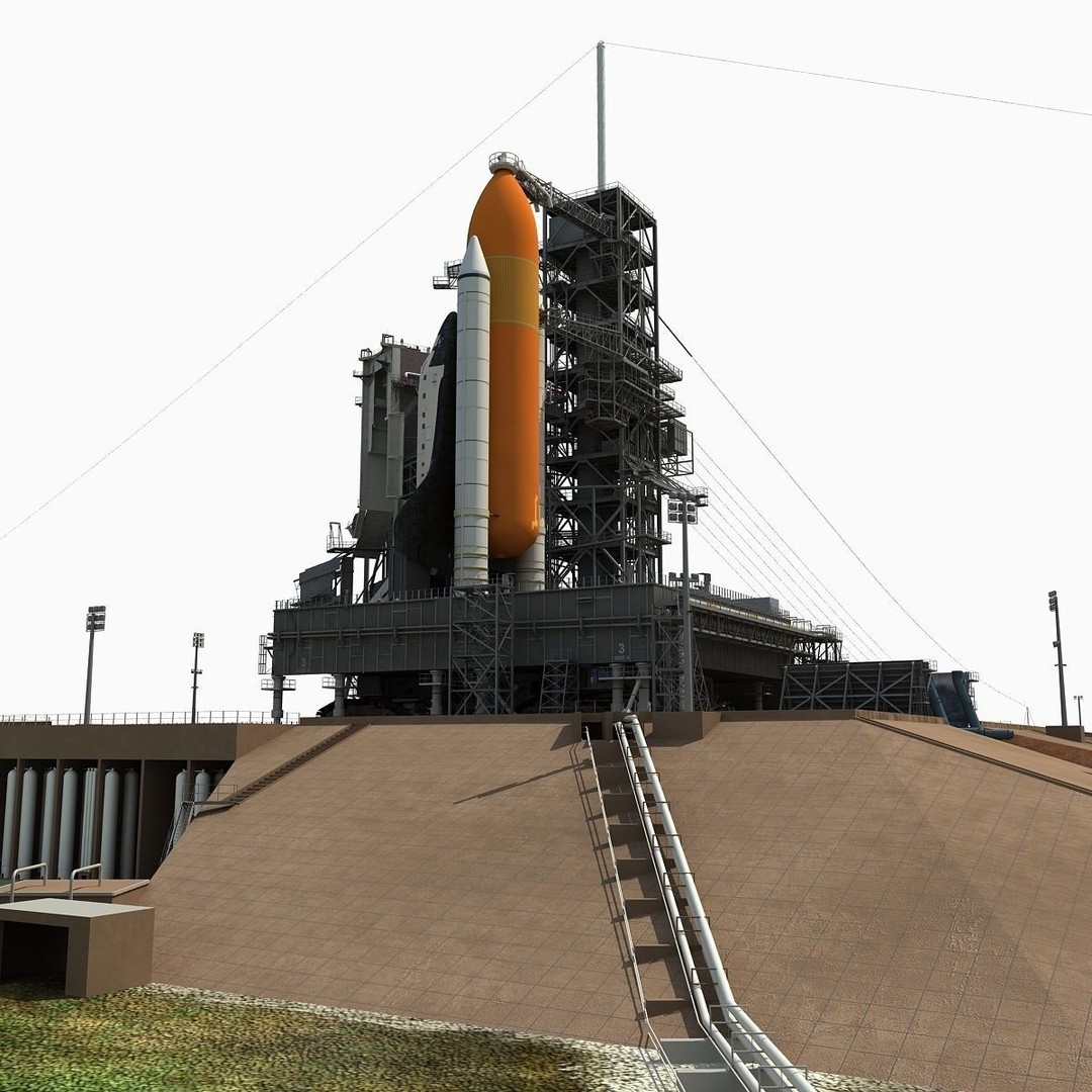 Kennedy Space Center Launch Complex 39-A 3D Model – High-Detail Game Asset, FBX, OBJ - View 6