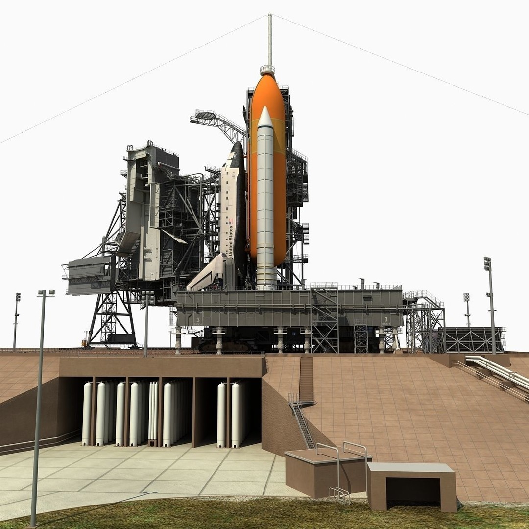 Kennedy Space Center Launch Complex 39-A 3D Model – High-Detail Game Asset, FBX, OBJ - View 7