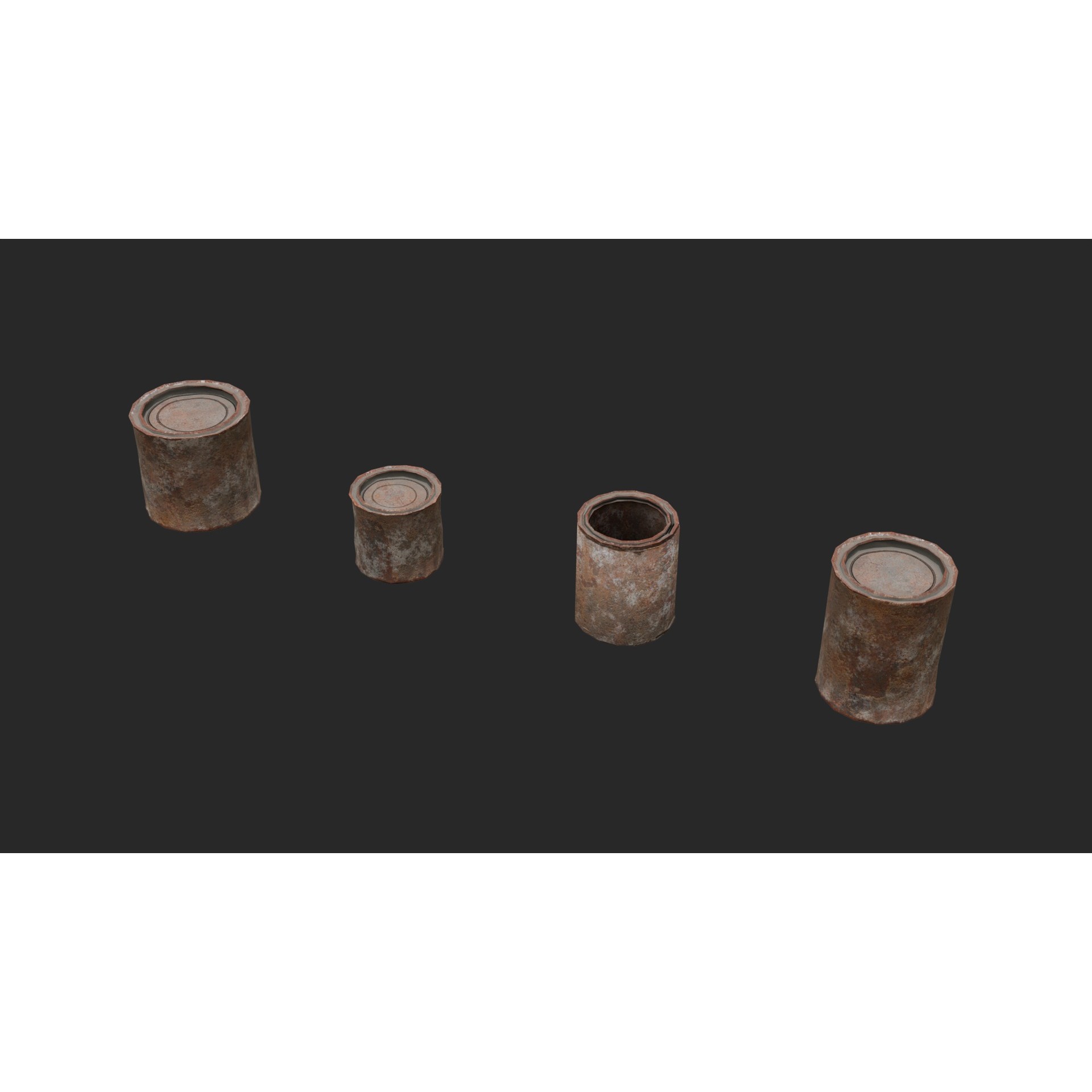 Rusty Scrap Props - Low-Poly Game-Ready 3D Model