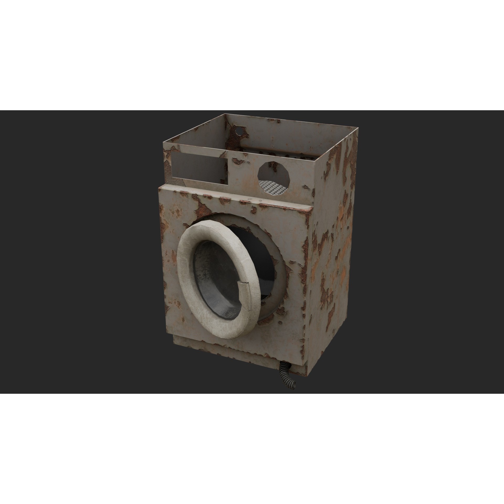 Rusty Scrap Props - Low-Poly Game-Ready 3D Model - View 9