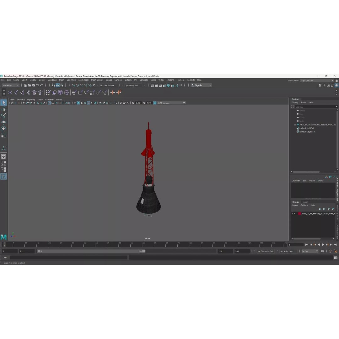 Atlas LV-3B Mercury Capsule 3D Model – Detailed PBR Spacecraft Asset - View 18