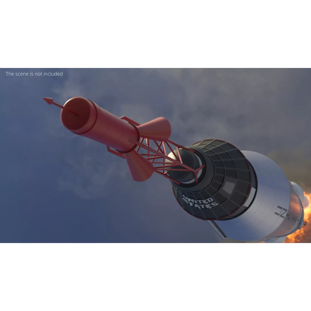 Atlas LV-3B Mercury Capsule 3D Model – Detailed PBR Spacecraft Asset - View 3