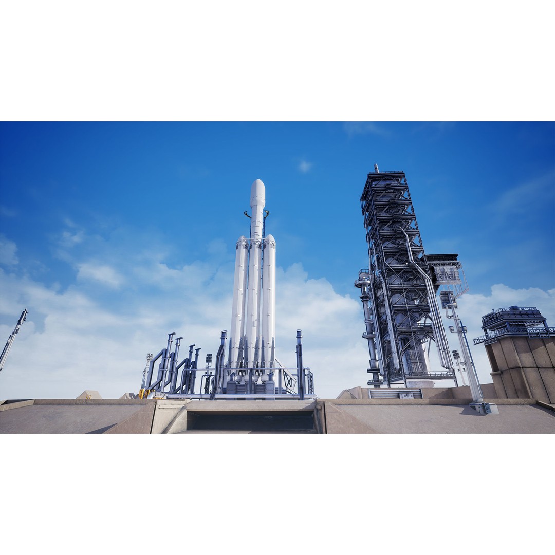 Rocket Launch Pad 3D Model – Low Poly Modular Environment, PBR - View 11