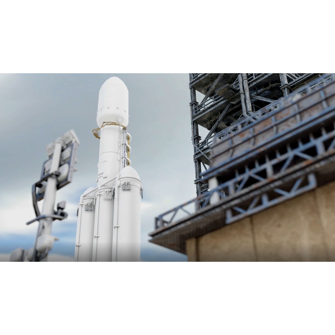 Rocket Launch Pad 3D Model – Low Poly Modular Environment, PBR - View 5