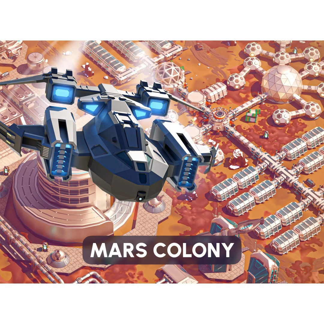 Mars Colony 3D Model – Low Poly Sci-Fi Asset Pack, Game Ready - View 2