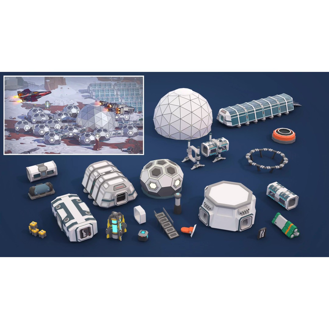 Mars Colony 3D Model – Low Poly Sci-Fi Asset Pack, Game Ready - View 35
