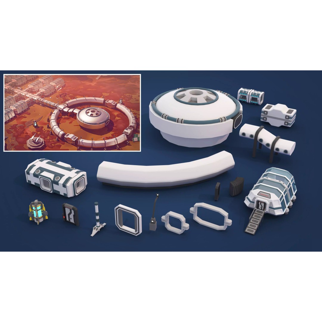 Mars Colony 3D Model – Low Poly Sci-Fi Asset Pack, Game Ready - View 39