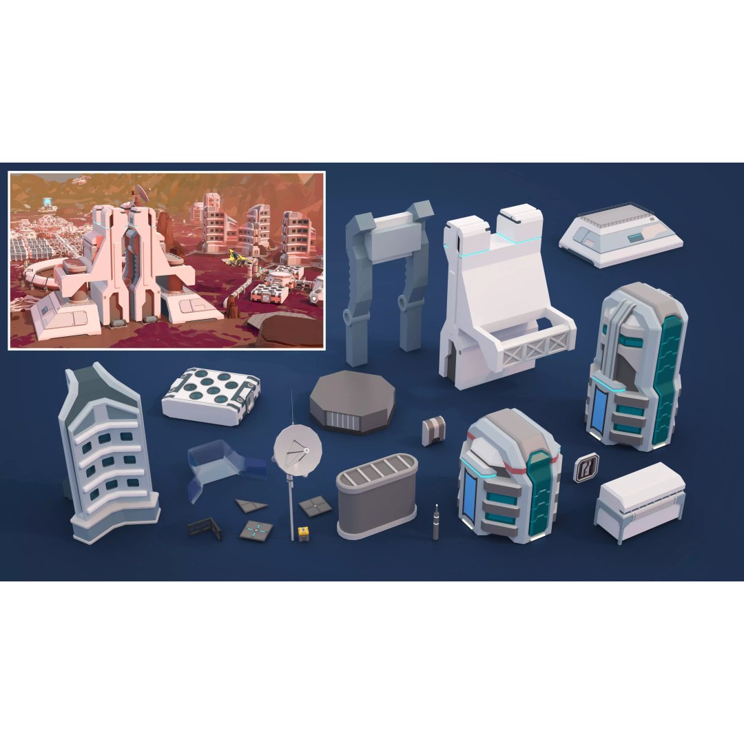 Mars Colony 3D Model – Low Poly Sci-Fi Asset Pack, Game Ready - View 40