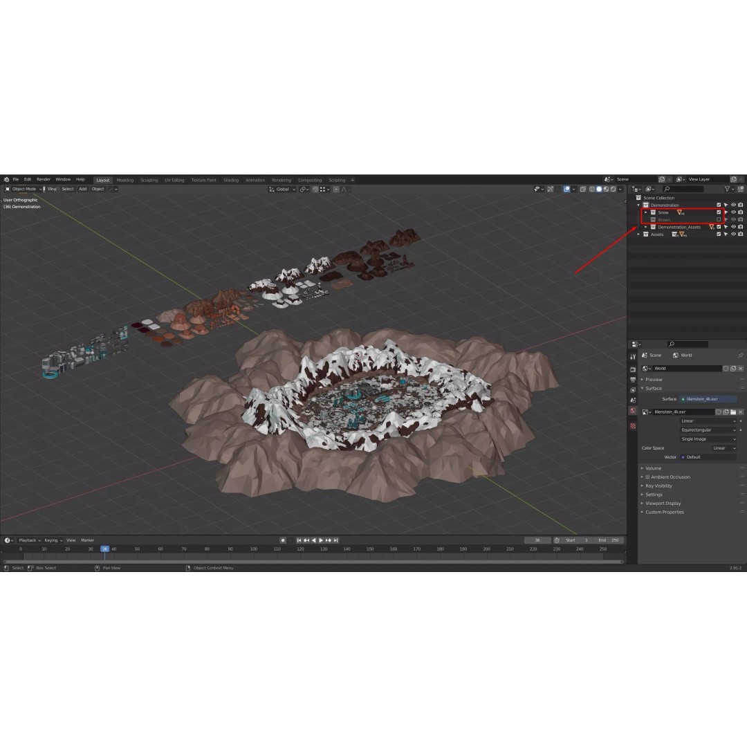 Mars Colony 3D Model – Low Poly Sci-Fi Asset Pack, Game Ready - View 49