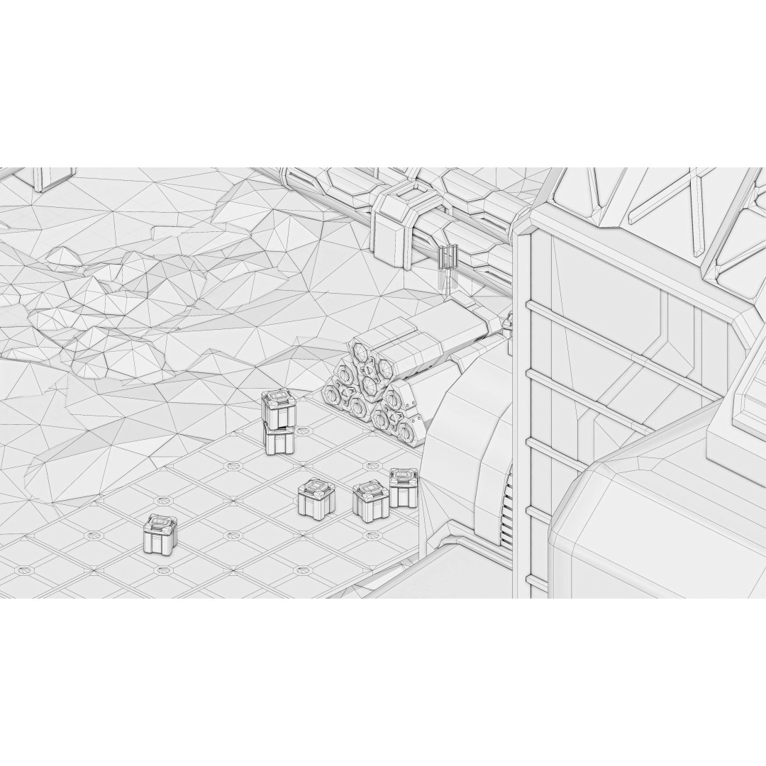 Mars Colony 3D Model – Low Poly Sci-Fi Asset Pack, Game Ready - View 53