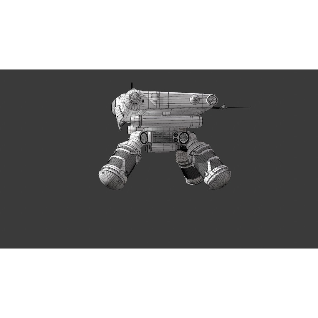 Vampyre Spaceship 3D Model – High Poly PBR Game Asset, FBX