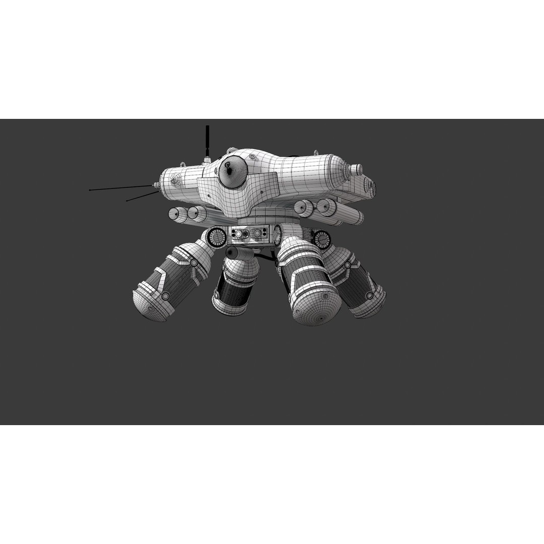Vampyre Spaceship 3D Model – High Poly PBR Game Asset, FBX - View 14