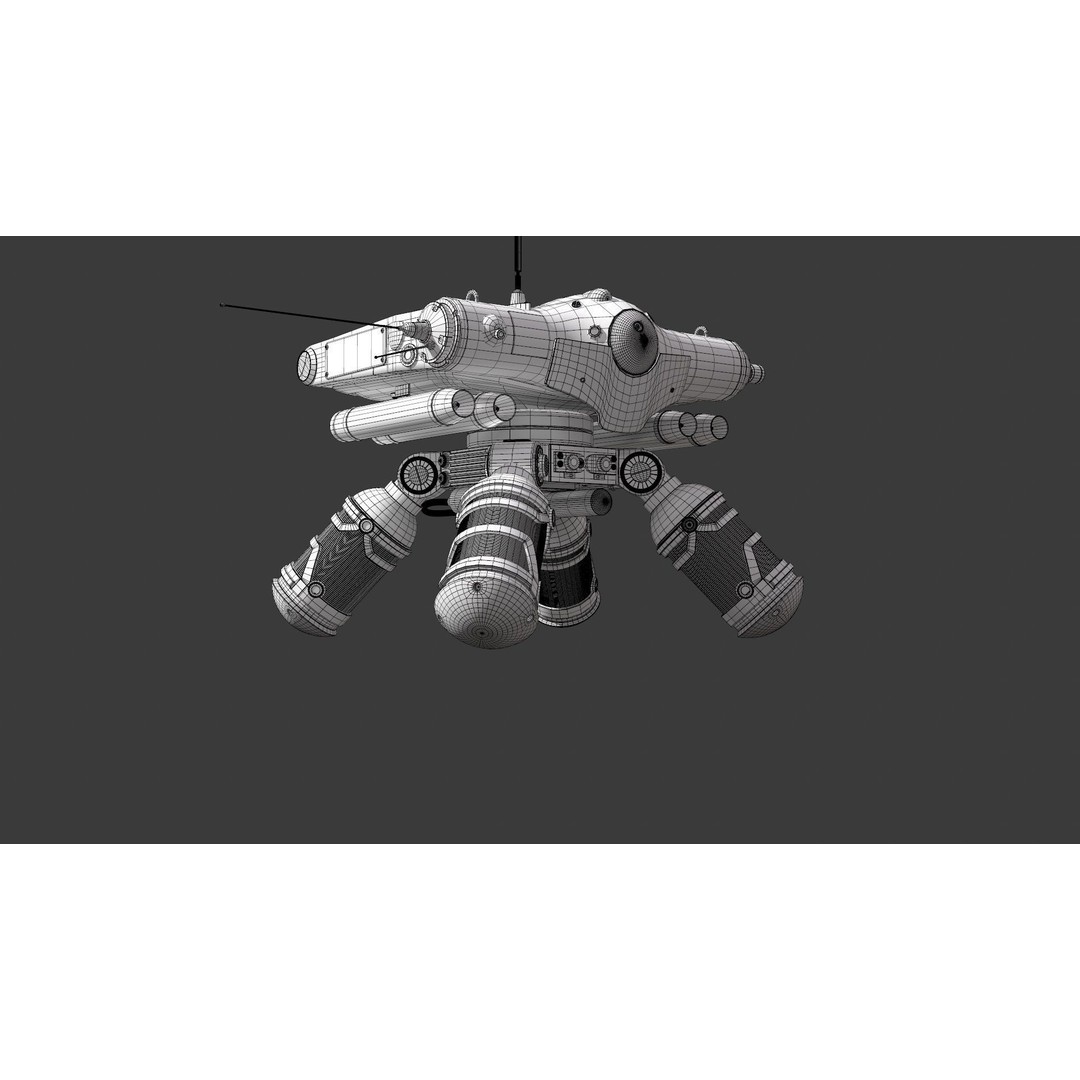 Vampyre Spaceship 3D Model – High Poly PBR Game Asset, FBX - View 15