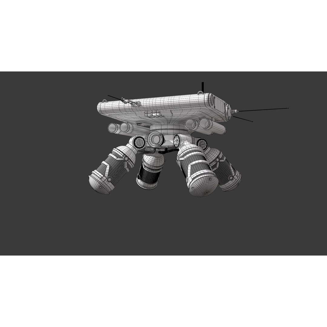 Vampyre Spaceship 3D Model – High Poly PBR Game Asset, FBX - View 17