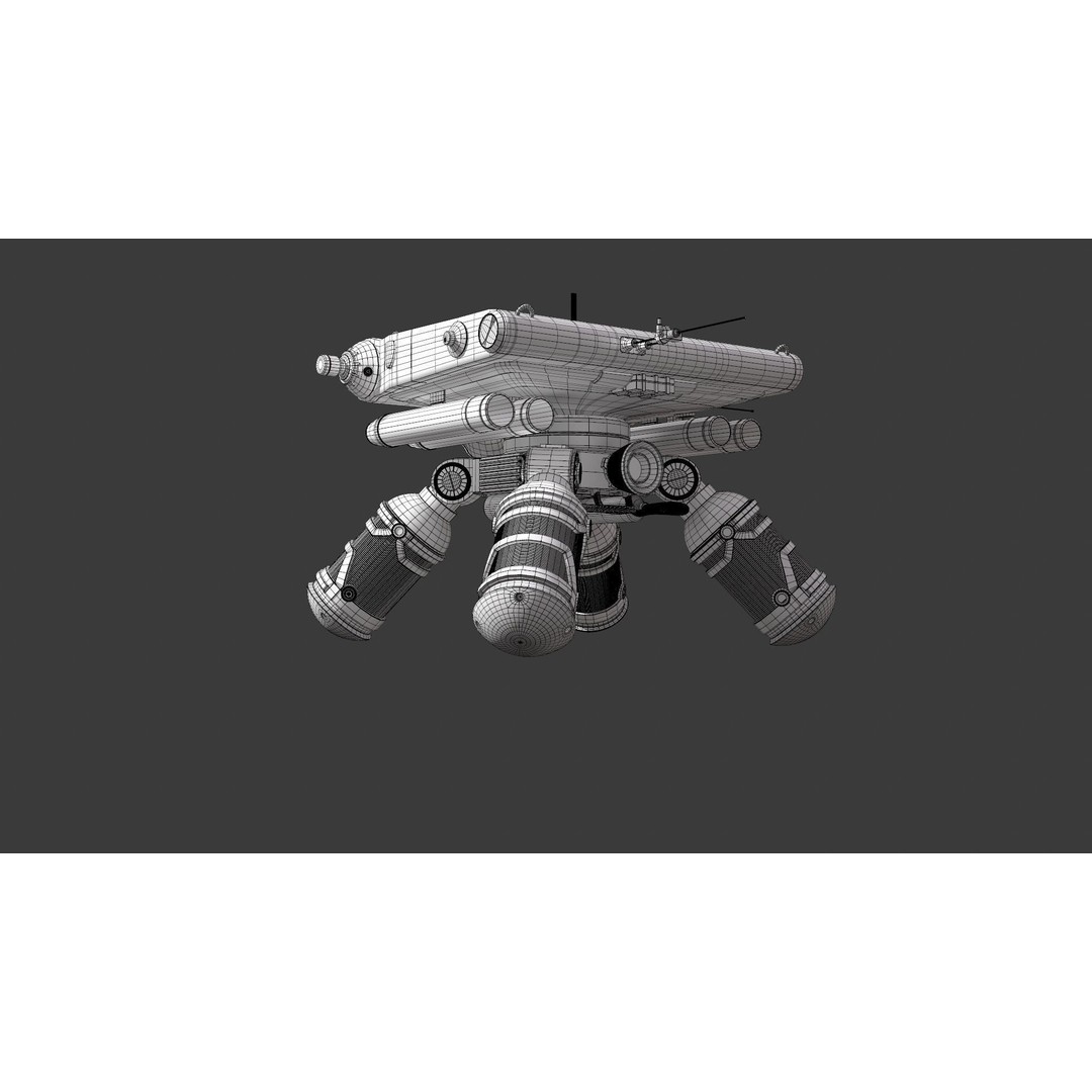 Vampyre Spaceship 3D Model – High Poly PBR Game Asset, FBX - View 18