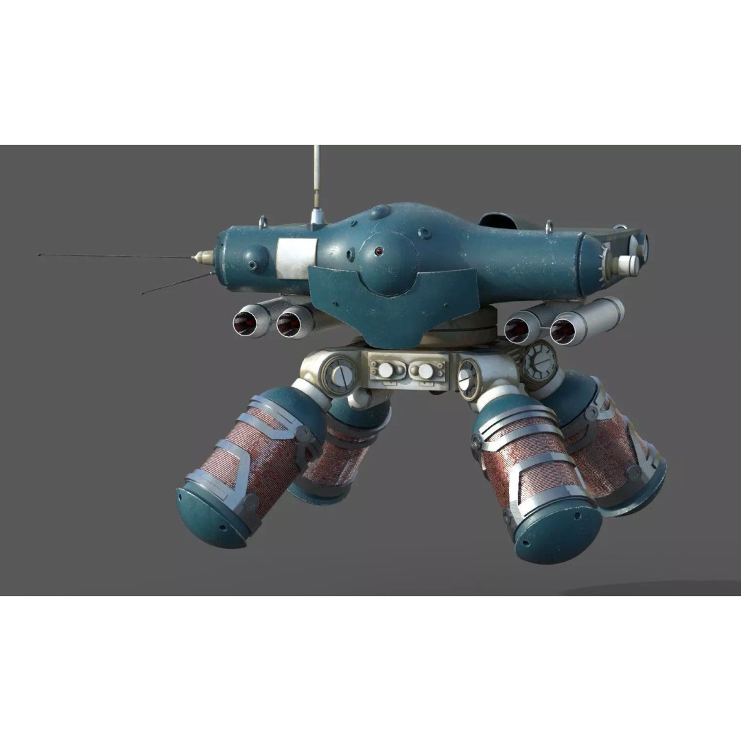 Vampyre Spaceship 3D Model – High Poly PBR Game Asset, FBX - View 2