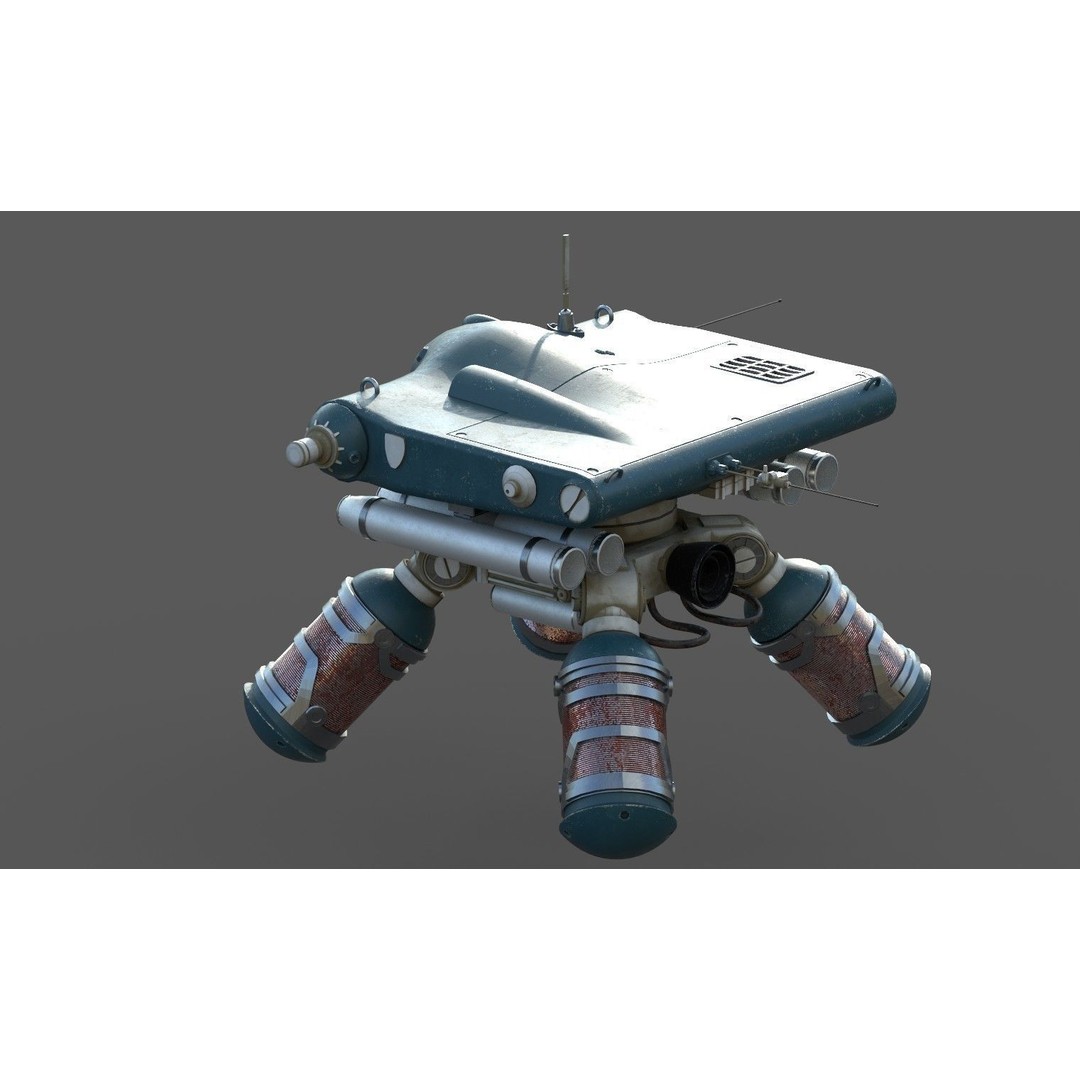 Vampyre Spaceship 3D Model – High Poly PBR Game Asset, FBX - View 3