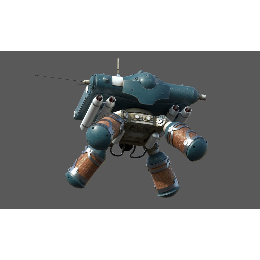 Vampyre Spaceship 3D Model – High Poly PBR Game Asset, FBX - View 4