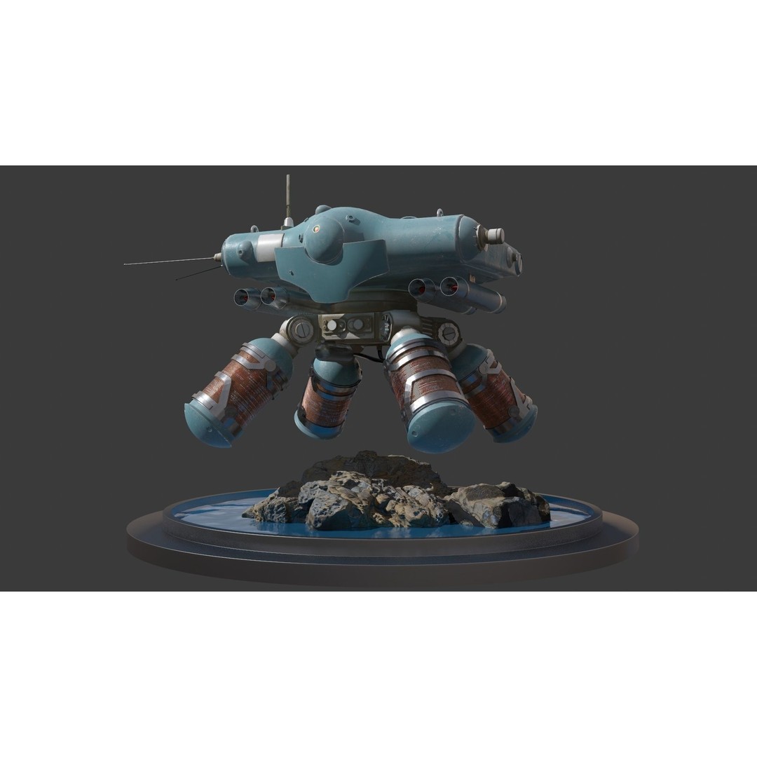 Vampyre Spaceship 3D Model – High Poly PBR Game Asset, FBX - View 8