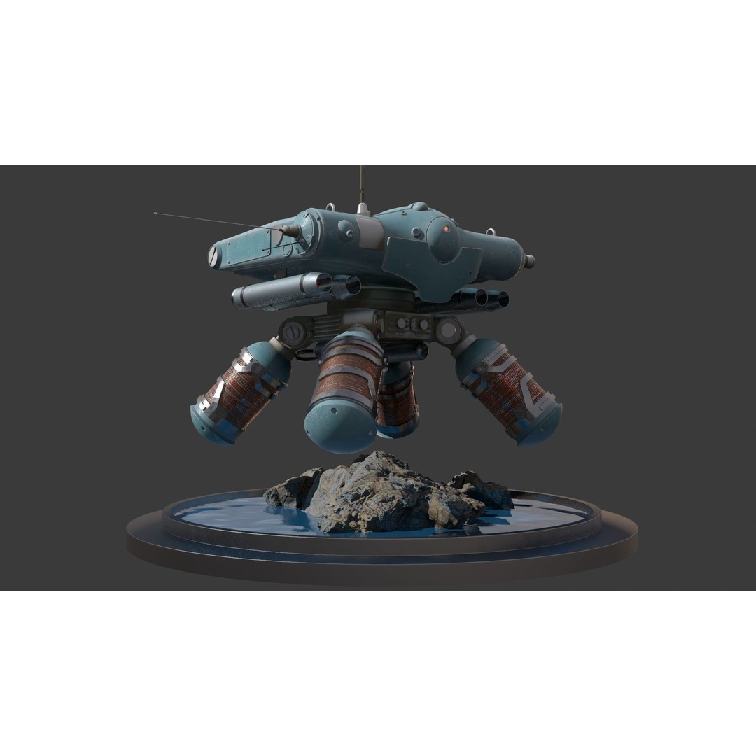 Vampyre Spaceship 3D Model – High Poly PBR Game Asset, FBX - View 9