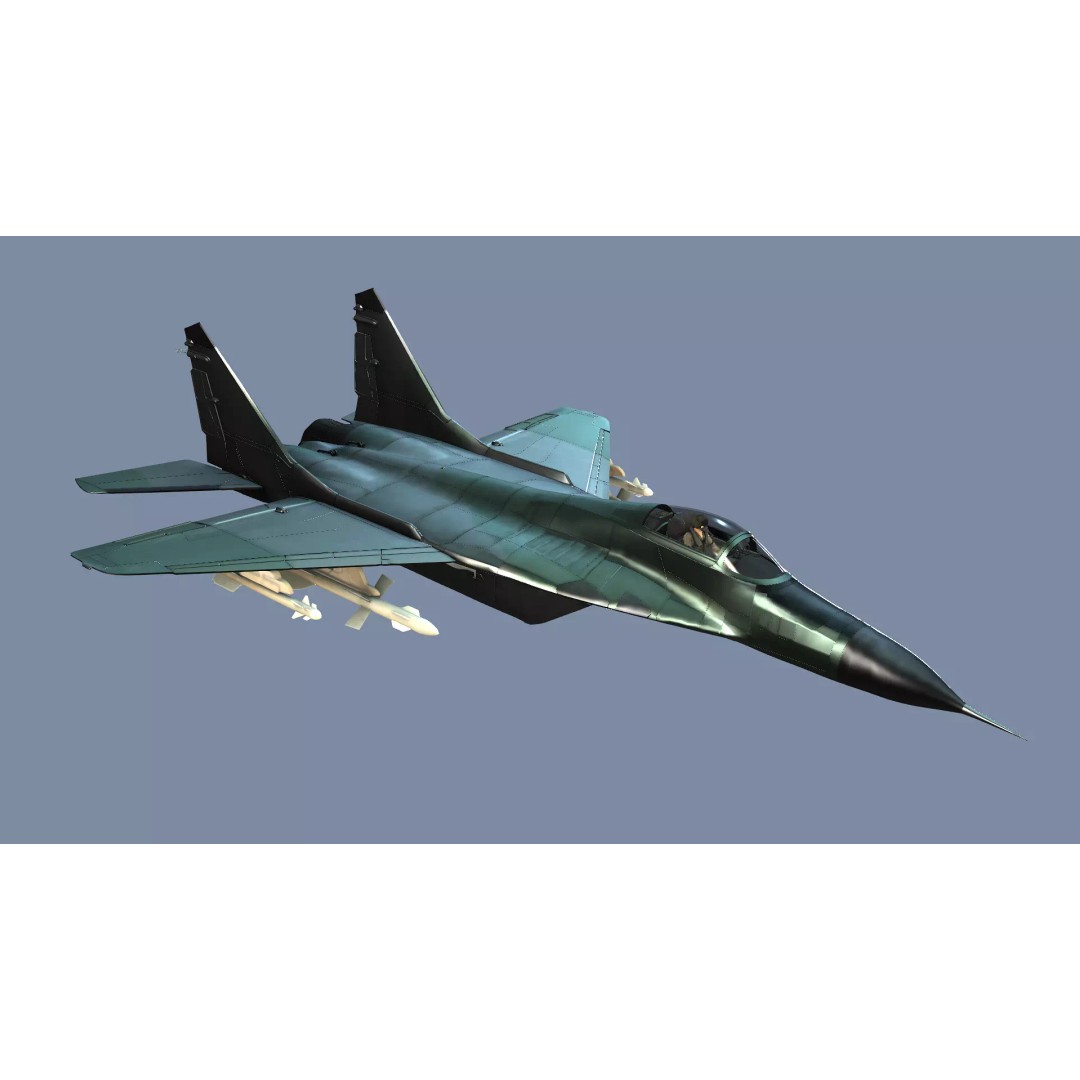 Fighter Jet 3D Model – Low Poly Game Ready Aircraft, FBX & Blender - View 11