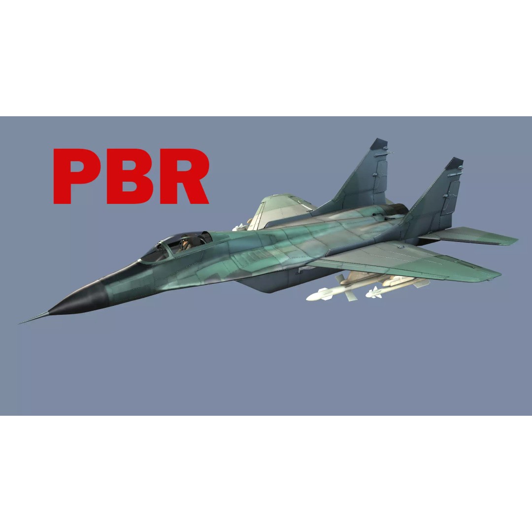 Fighter Jet 3D Model – Low Poly Game Ready Aircraft, FBX & Blender - View 2