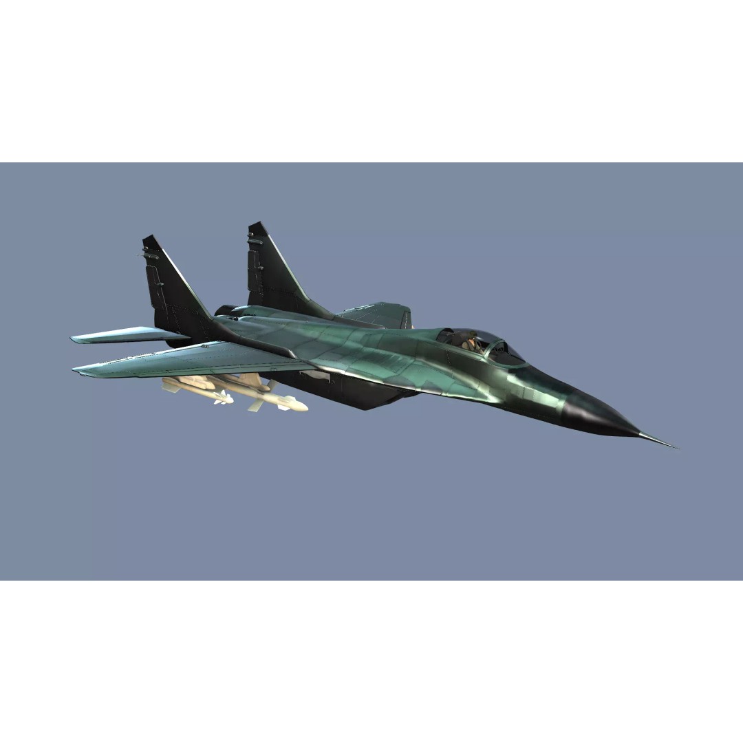 Fighter Jet 3D Model – Low Poly Game Ready Aircraft, FBX & Blender - View 3