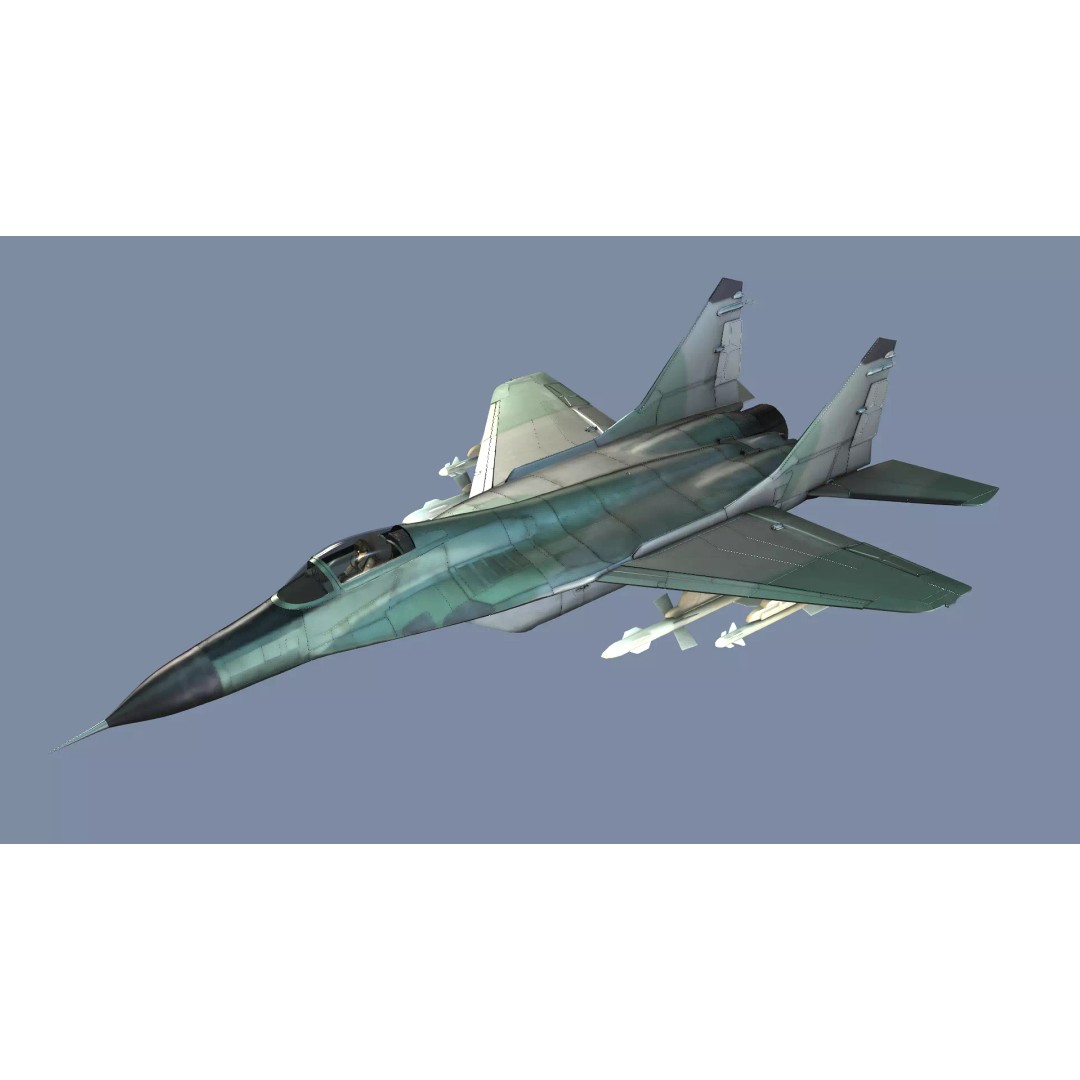 Fighter Jet 3D Model – Low Poly Game Ready Aircraft, FBX & Blender - View 4