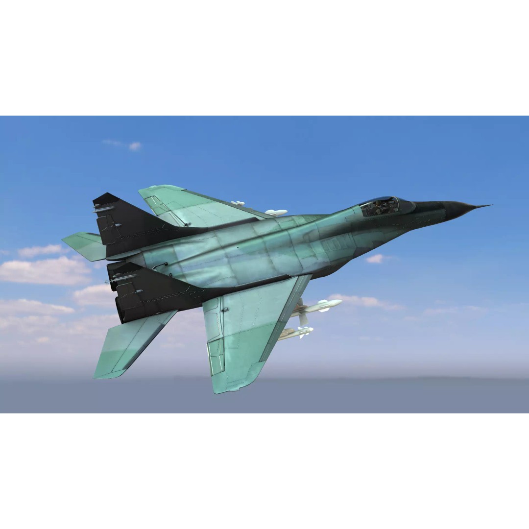 Fighter Jet 3D Model – Low Poly Game Ready Aircraft, FBX & Blender - View 5
