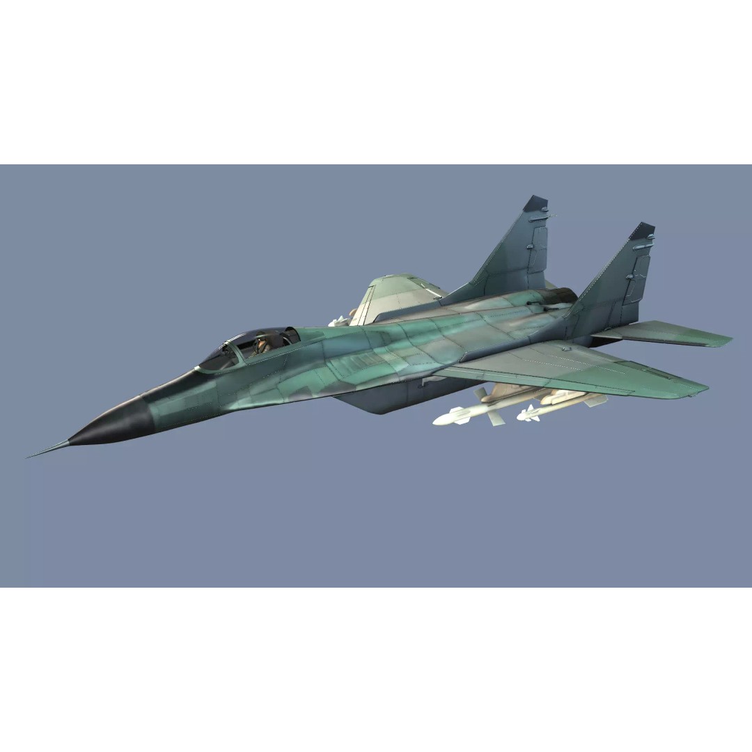 Fighter Jet 3D Model – Low Poly Game Ready Aircraft, FBX & Blender - View 6