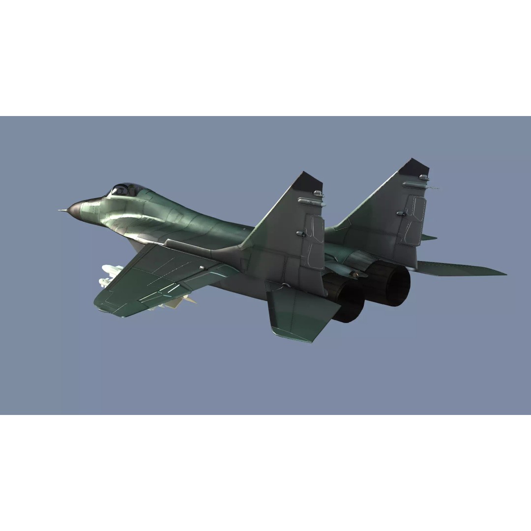 Fighter Jet 3D Model – Low Poly Game Ready Aircraft, FBX & Blender - View 8