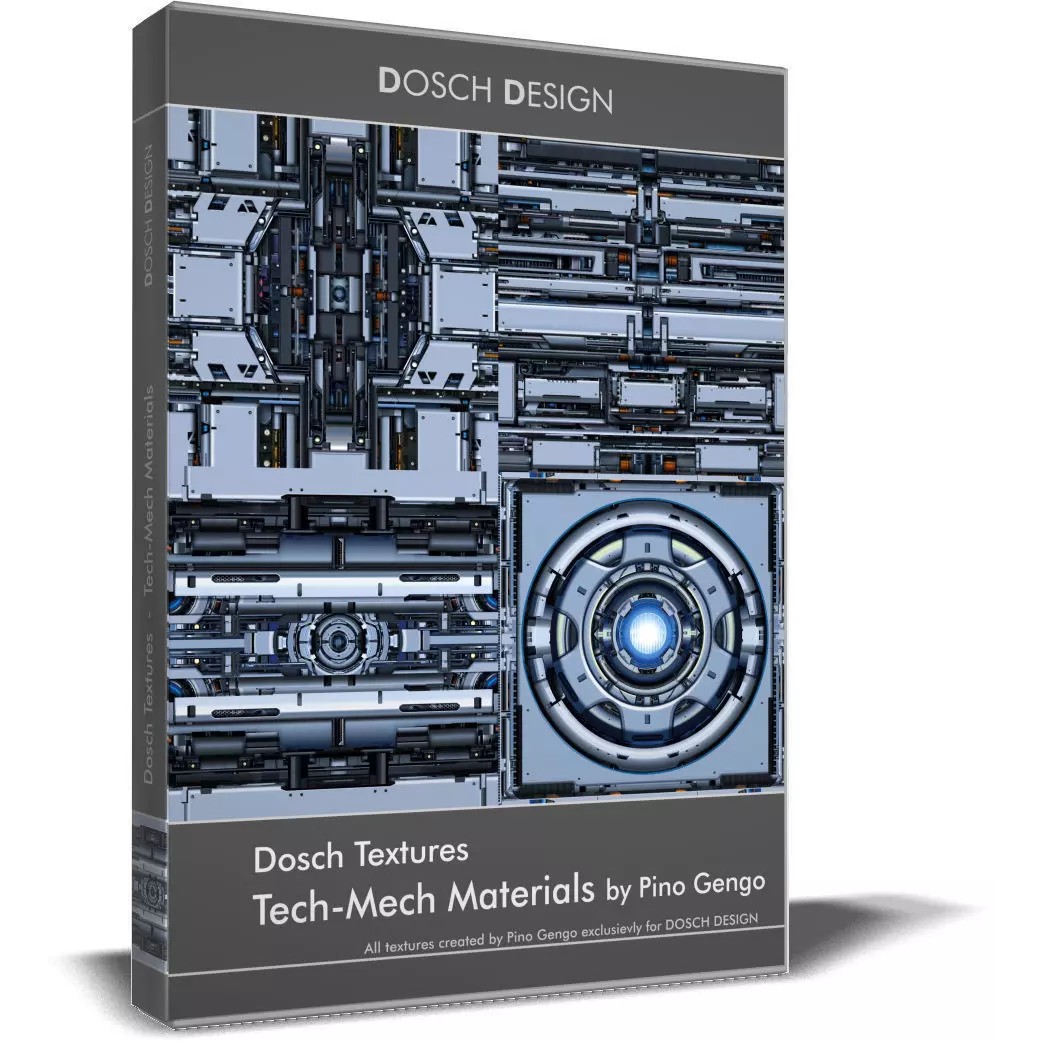 Tech Mech Materials 3D Model – High-Resolution Metal Textures, JPEG - View 2