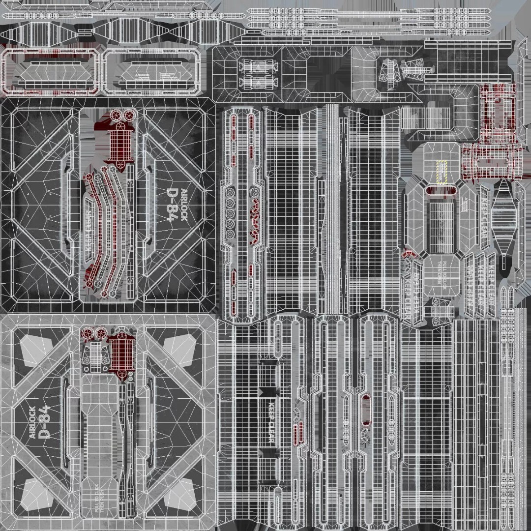 Airlock Compartment Hatch D-84 3D Model – Sci-Fi Industrial Design, FBX - View 10