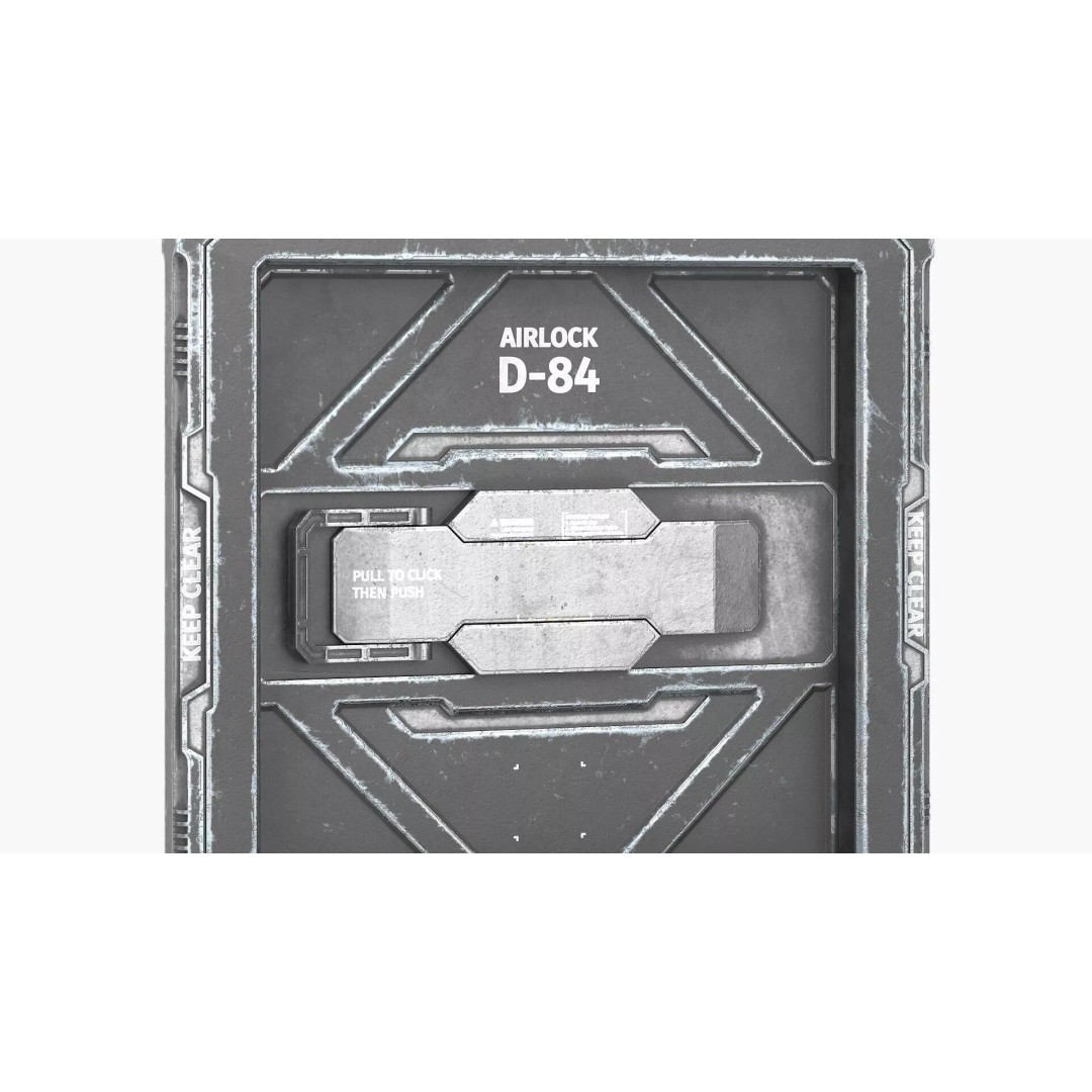 Airlock Compartment Hatch D-84 3D Model – Sci-Fi Industrial Design, FBX - View 4