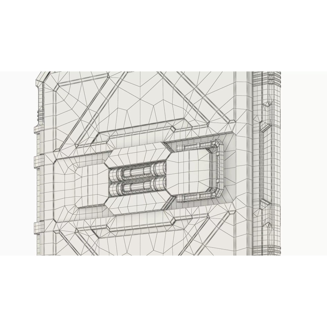Airlock Compartment Hatch D-84 3D Model – Sci-Fi Industrial Design, FBX - View 8