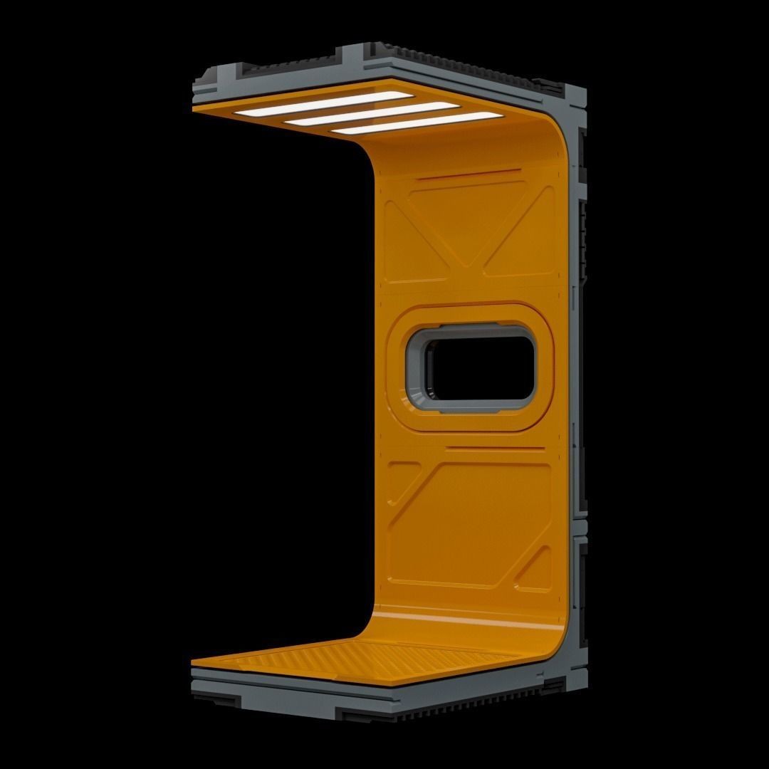 Sci-Fi Blocks 3D Model – Detailed Kit-Bash Set, FBX, Game Ready - View 33