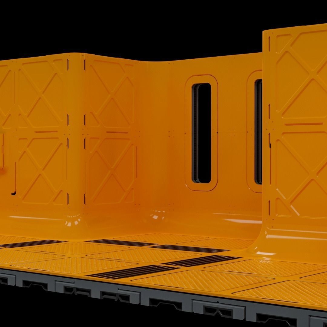 Sci-Fi Blocks 3D Model – Detailed Kit-Bash Set, FBX, Game Ready - View 35