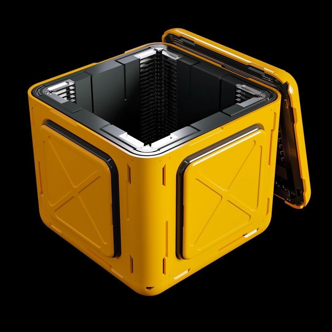 Sci-Fi Blocks 3D Model – Detailed Kit-Bash Set, FBX, Game Ready - View 5