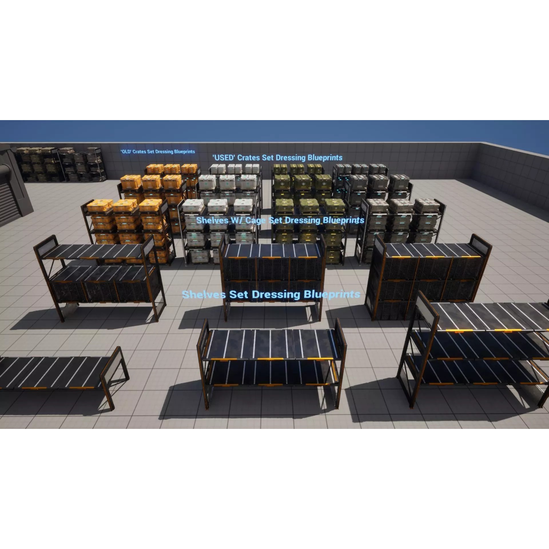 Storage Crate Asset Pack - Low-Poly Game-Ready 3D Model